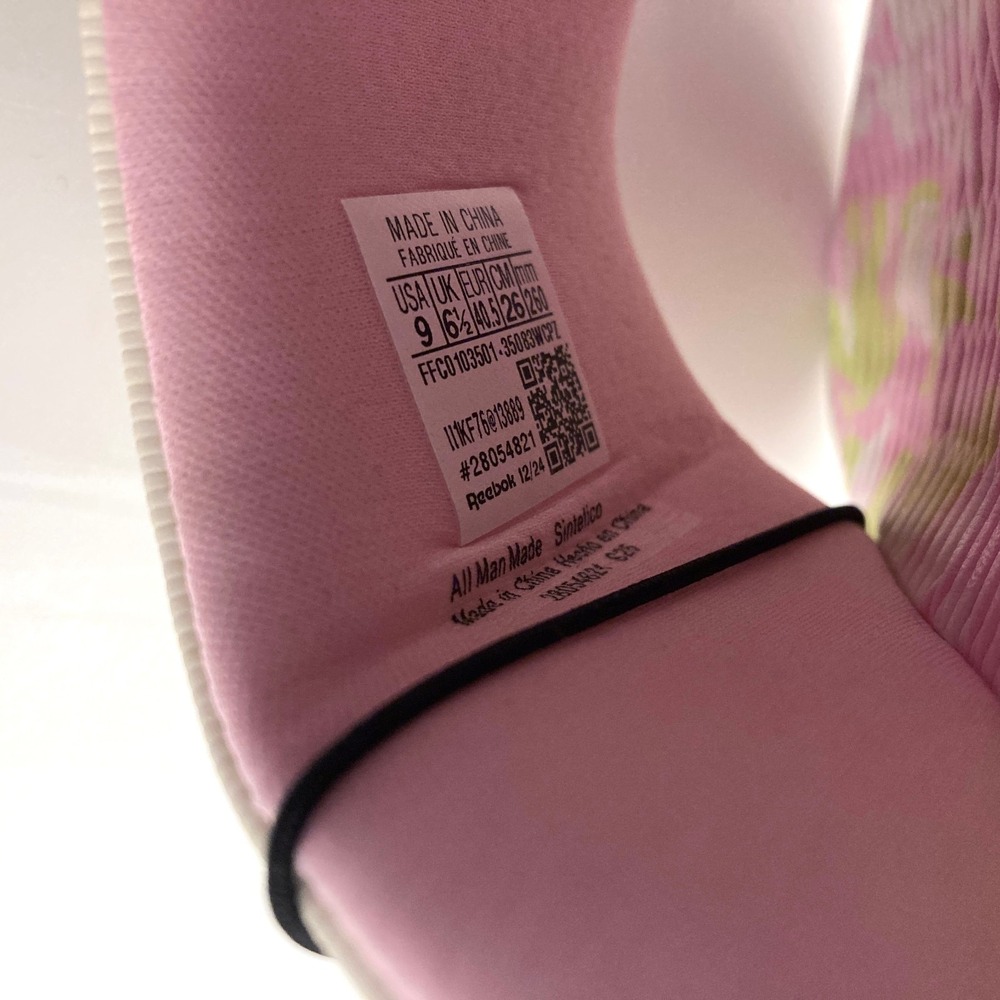 Reebok Go To Slide Sandals White Green Pink Womens 9‎ Lightweight Padded NEW - Picture 6 of 6